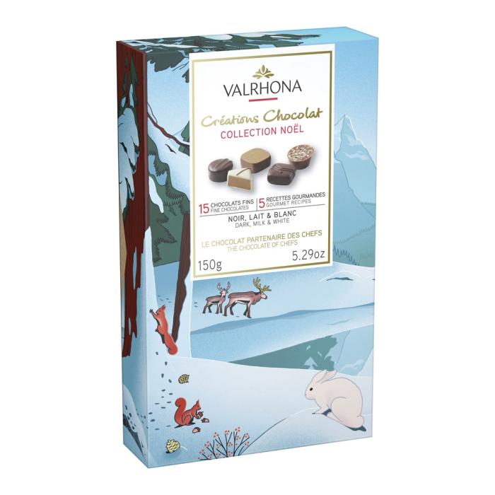Boîte de 15 chocolats Valrhona Noël - Boutique Cité du Chocolat