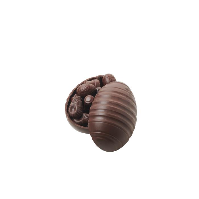 moulage chocolat oeuf taille 2 noir par valrhona