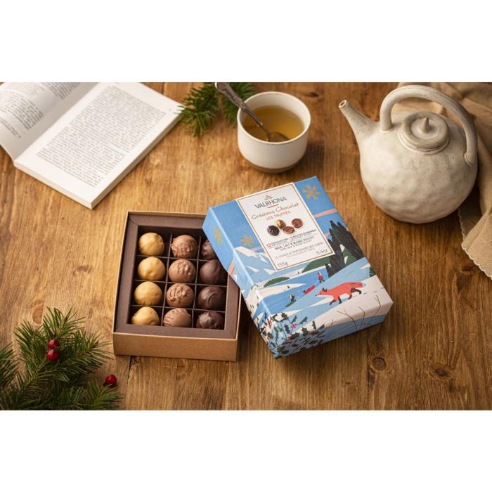 coffret creation chocolat les truffes par valrhona