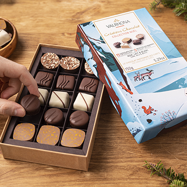 Boîte de 18 chocolats fins assortis - Noël